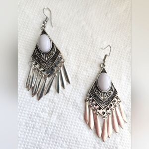 Paparazzi Earrings Mostly Monte-ZUMBA - White